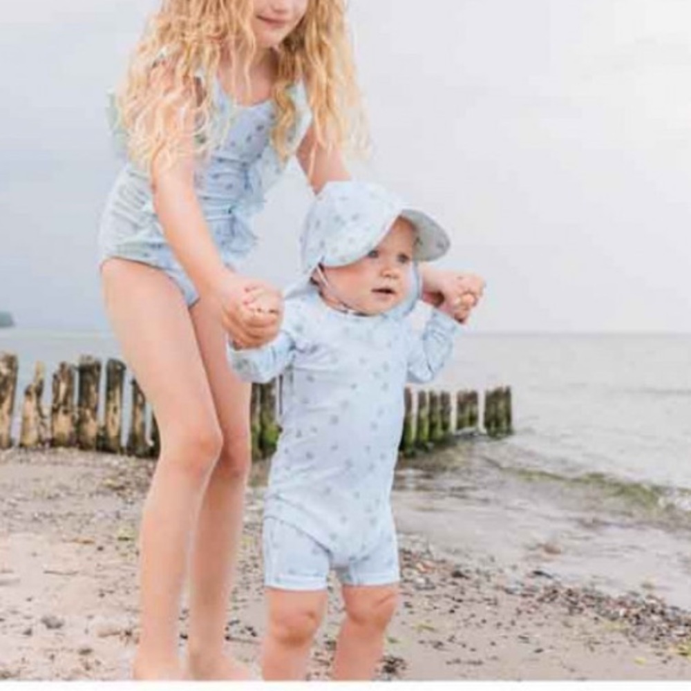 Mini A Ture Swim One Piece with matching Hat